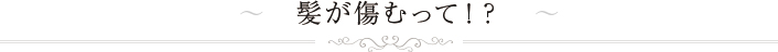 髪が傷むって!?